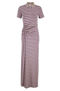Rabanne Striped Piercing Jersey Maxi Dress