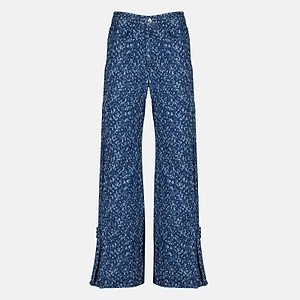 Rabanne Speckled Split-Hem Jeans