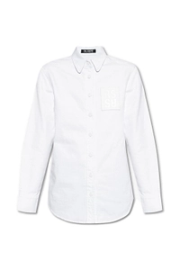 Raf Simons Logo Patch Buttoned Denim Shirt