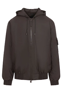 Rains Zip-Up Drawstring Hoodie