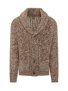 Rakki Aran Shawl-Collar Cardigan