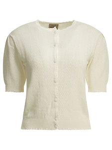 Rakki Chevron Short-Sleeve Cardigan