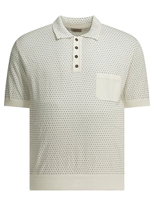 Rakki Juneau Textured Knit Polo Shirt