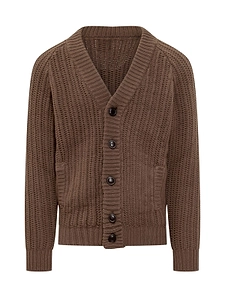 Rakki Textured Button-Up Cardigan