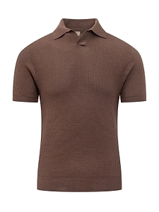Rakki Tokyo Textured V-Neck Polo Shirt