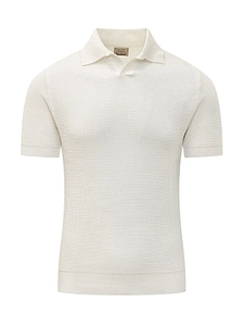 Rakki Tokyo Textured Knit Polo Shirt