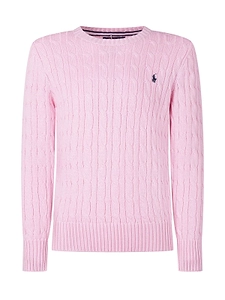 Polo Ralph Lauren Kids Logo-Embroidered Cable-Knit Crewneck Jumper