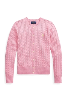 Ralph Lauren Kids Logo-Embroidered Cable-Knit Buttoned Cardigan