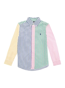 Polo Ralph Lauren Kids Logo Embroidered Striped Shirt