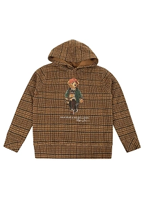 Polo Ralph Lauren Kids Polo Bear Check Tweed Hoodie