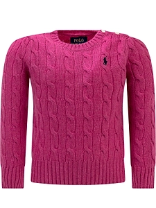 Polo Ralph Lauren Kids Polo Pony-Embroidered Cable-Knit Crewneck Jumper
