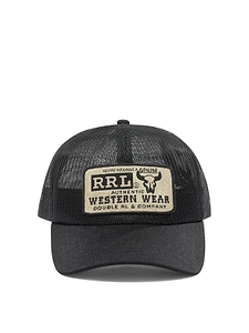 Ralph Lauren Rrl Mesh Logo Trucker Hat