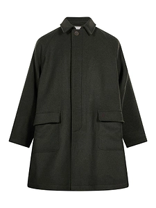 Ranra Logo Embroidered Straight Hem Coat