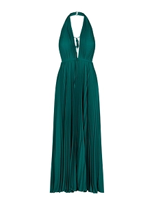 Raquel Diniz Pleated Halterneck Dress
