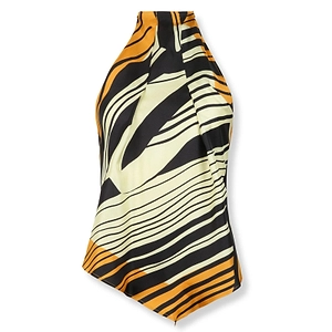 Raquel Diniz Printed Halterneck Scarf Top