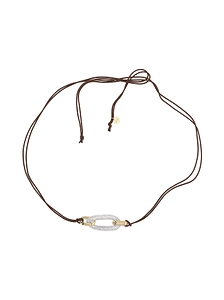 Rasna Bijoux Cord Chain-Link Necklace