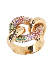 Rasna Bijoux Pavé Knot Ring