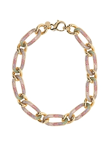 Rasna Bijoux Pave Link Necklace