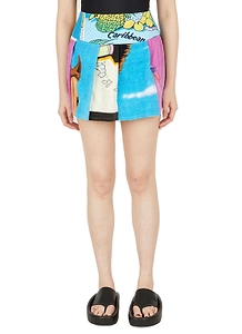 Rave Review Riana Patchwork Pleated Mini Skirt