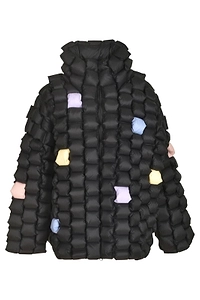 Raxxy Hexagonal Pattern Down Jacket