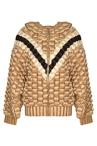 Raxxy Quilted Chevron Hooded Jacket