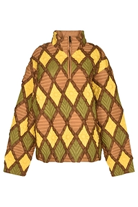 Raxxy Quilted Pattern Down Jacket