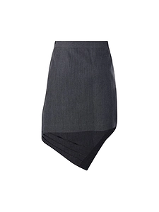 Re Code Asymmetric Draped Skirt