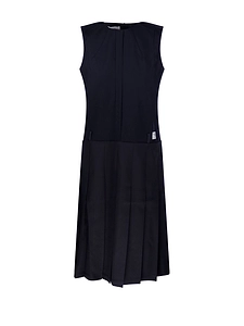 Re Code Back Pleated Sleeveless Dress
