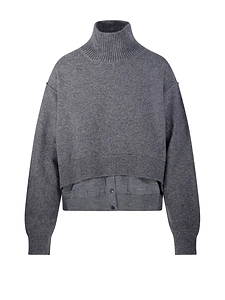 Re Code Layered High Neck Knitted Sweater