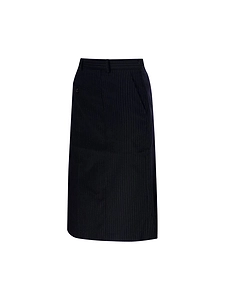 Re Code Pinstriped Side Drape Skirt