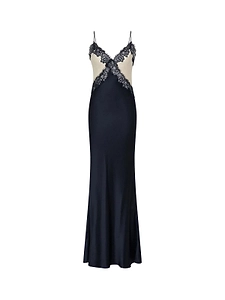 Rebecca Vallance Aumoe Lace-Panel Maxi Dress