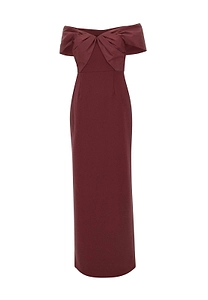 Rebecca Vallance Cava Long Off-Shoulder Dress