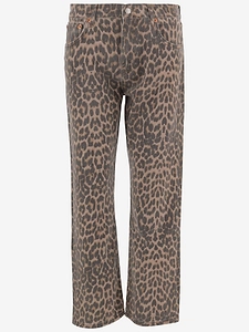 Re/Done Animal Print Straight-Leg Jeans