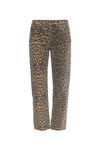 Re/Done Animal-Print Straight-Leg Jeans