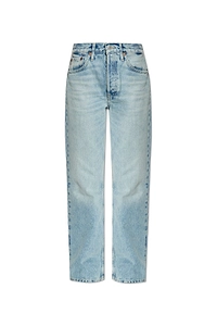 Re/Done Star Patch Straight-Leg Jeans