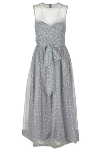 Redvalentino Glitter Sleeveless Midi Dress