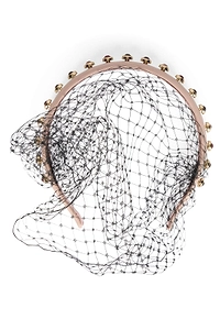 Redvalentino Meshed Embellished Headband