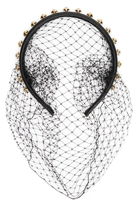 Redvalentino Meshed Embellished Headband