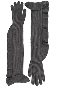 Redvalentino Ruffle Arm Gloves
