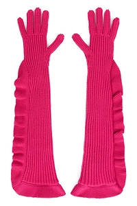 Redvalentino Ruffle Arm Gloves