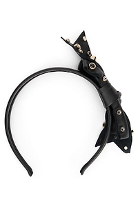 Redvalentino Stud-Embellished Bow-Detailed Headband