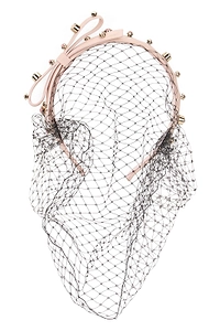 Redvalentino Stud-Embellished Bow-Detailed Headband