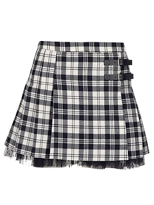 Redvalentino Tartan Layered Mini Skirt