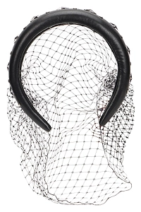 Redvalentino Stud-Embellished Meshed Headband