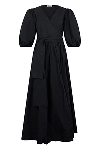 Redvalentino V-Neck Side Bow Midi Dress