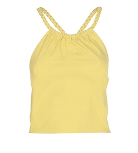 Redvalentino Woven Detailed Halterneck Top