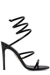 René Caovilla Spiral Strap Heeled Sandals