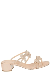 Rene Caovilla Bow Strap Heeled Sandals