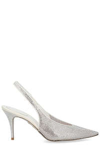 Rene Caovilla Crystal Slingback Heeled Pumps