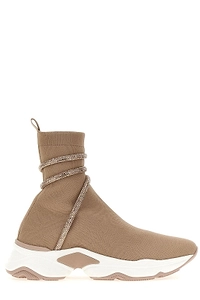Rene Caovilla Glitter Wrap High-Top Sock Sneakers